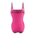 thumbnail image 5 of Hontri Slimming Swimsuits for Women Clearance! Women's Solid Color Pleated Suspender Fashionable Swimsuit Hot Pink Xxl, 5 of 6