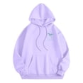 thumbnail image 4 of Women Sweatshirts Women's Hoodie Sweatshirt with Pocket for Everyday Comfort and Casual Style Purple M, 4 of 6