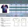 thumbnail image 3 of VNKIDY Women's T-Shirt Galaxy Print Short Sleeve Tees Crewneck Space Graphic Lightweight Casual Top For Summer Daily Outdoor Wear Leisure Top, 3 of 4