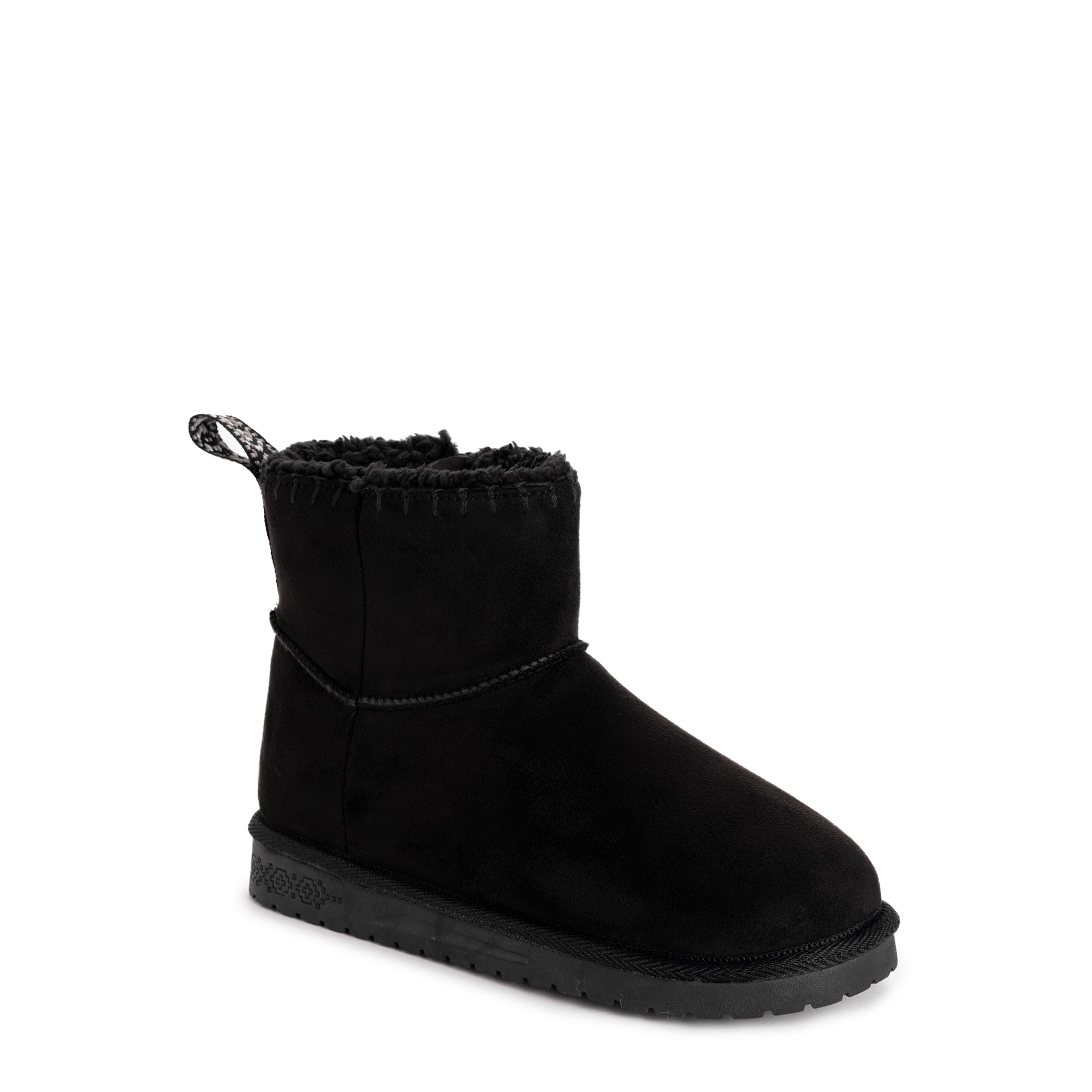 MUK LUKS Women's Truvie Faux Suede Cozy Ankle Bootie (Wide Width Available)