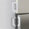 thumbnail image 3 of Graflsoa Childproof Refrigerator Lock, One-Hand Operation, Automatic Locking Mechanism, Multi-Purpose Safety Lock for Cabinets, Drawers, and Appliances, Gray, 3 of 6