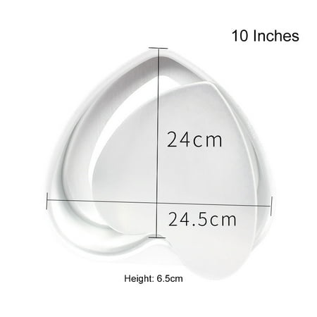 

HXAZGSJA Heart Shaped Cake Pan Removable Bottom 6/8/10 Inch Non-Stick Cake Tray Wedding Birthday Cheesecake Baking Stencils(B 10 )