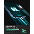 thumbnail image 2 of Cable USB C a Lightning UGREEN de 6 pies para iPhone 14/13/12/X, 2 of 7