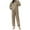 Khaki, variant on Kaemgyyd Fuzzy Pajamas for Women Set Fleece Quarter Zip Pullover Tops and Long Pants 2 Piece Outfit Sleepwear Plush Loungewear