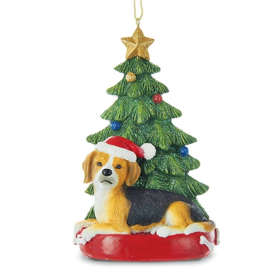 Collections Etc Festive Beagle Christmas Tree Ornament