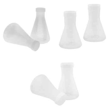 6 Pieces Lab Conical with Cap, Measuring, Smooth Thickened Wal 50ml 100ml 250ml