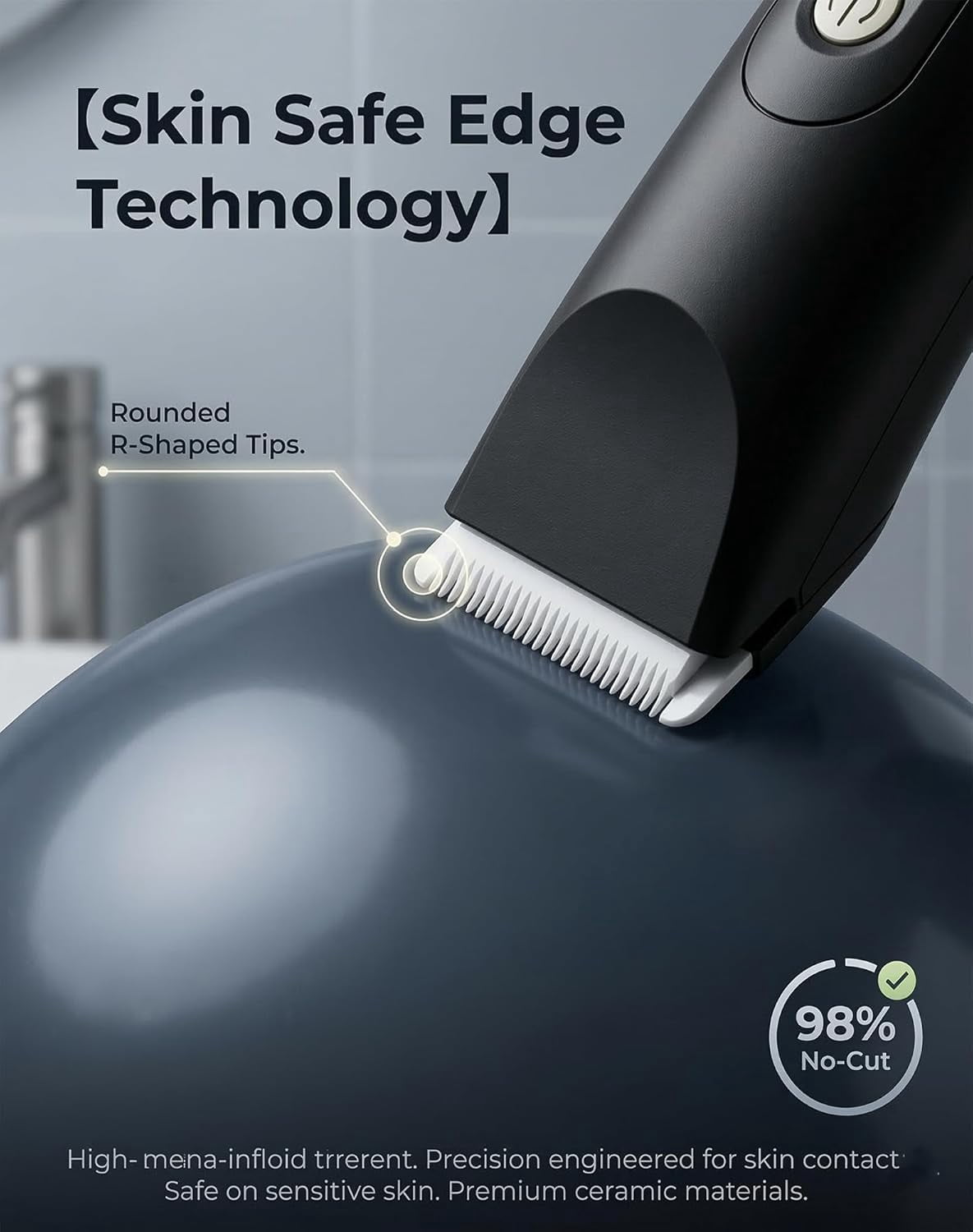 Manmade Trimmer - Electric Ball Trimmer for Men & Women, Skin Safe Edge Body Trimmers & Groin Hair Shaver Bundle, IPX7 Waterproof Wet/Dry Bikini Trimmers, Built for Sensitive Areas