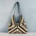 thumbnail image 5 of Straw Hobo Beach Bag for Women, Woven Tote Bag Summer Crochet Shoulder Bag,Vintage Foldable Handbag for Travel, 5 of 7
