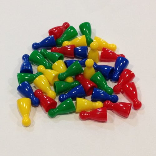 Plastic Pawns Set Of 36 Red Yellow Green And Blue Color Board Game Playing Pieces Chess Sorry Replacement Halma Pawn Markers Colored School Classroom Supplies Arts Craft Projects Walmart Com