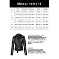 thumbnail image 6 of Giolshon Womens Faux Leather Casual Short Jacket Fashion Moto Bike Floral Coat for Spring and Fall, 6 of 7