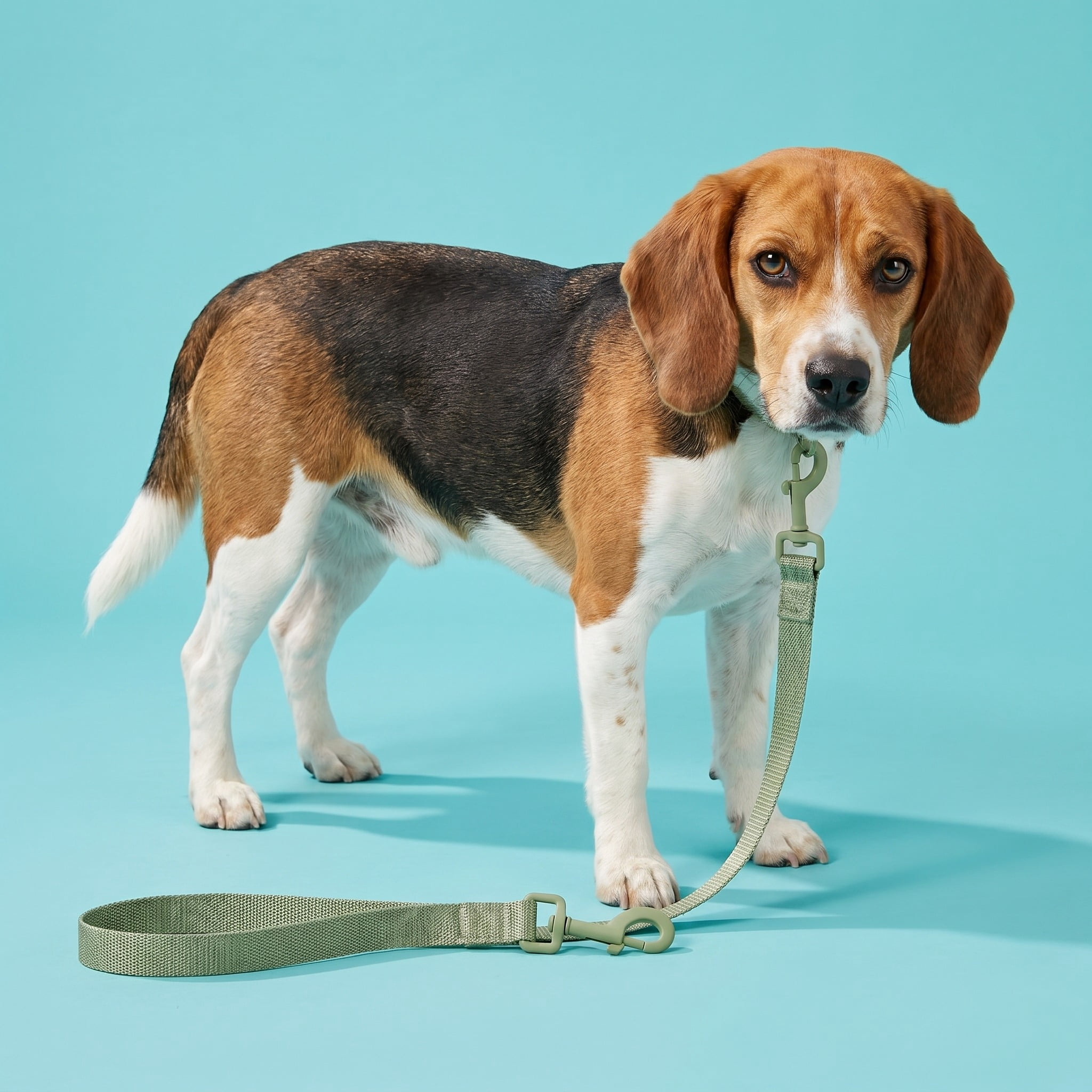 Vibrant Life Neoprene Cushioned Dog Leash, Sage Green, 6 ft, M/L