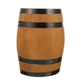 thumbnail image 6 of Milisten Rustic Decorative Wood Barrel Half Barrel Wall Photo Prop Bar Decor 1Set 10.6x8.7x3.5in, 6 of 8