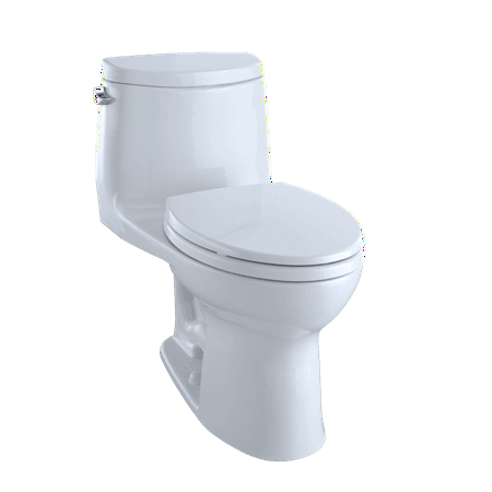 TOTO® UltraMax® II One-Piece Elongated 1.28 GPF Universal Height Toilet with CeFiONtect™, Cotton White - (Best Two Piece Toilets)