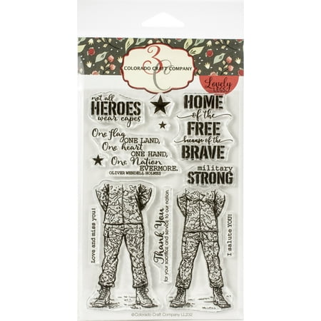 UPC: 0857287008348 | Colorado Craft Company Clear Stamps 4 X6 -Military Strong-Lovely Legs