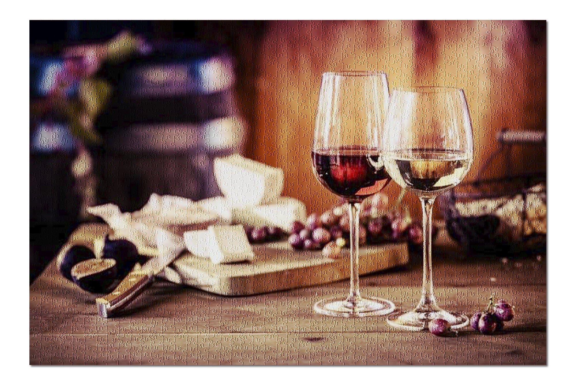 Wine Glasses & Cheese Charcuterie Board 9011412 (20x30 Premium 1000