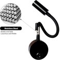 thumbnail image 2 of Black 3W Wall Reading Lamp, Flexible Adjustable Neck Wall Lamp in Aluminium, Bedside Lamp with LED Eye Care Switch, 2 of 4