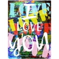 thumbnail image 2 of Nall, Skip 15x18 Black Ornate Wood Framed with Double Matting Museum Art Print Titled - Graffiti Love II, 2 of 4