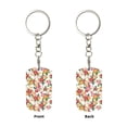 thumbnail image 2 of Goofa Pineapple Flower Printed Rectangular Metal Keychain Bag Charm Floral Charm for Purse Keys Metal Keyring Gift for Women Accessories, 2 of 7