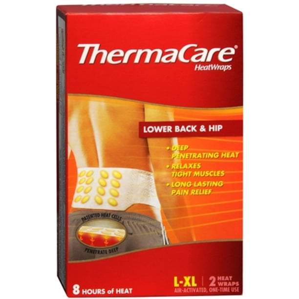 ThermaCare Heatwraps LargeXL Lower Back & Hip 2 ea (Pack of 2