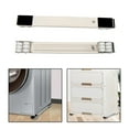 thumbnail image 1 of 2X Base de Rouleau Mobile Réglable pour Appareils de Sécheuse, Réfrigérateurs Blanc, 1 of 8