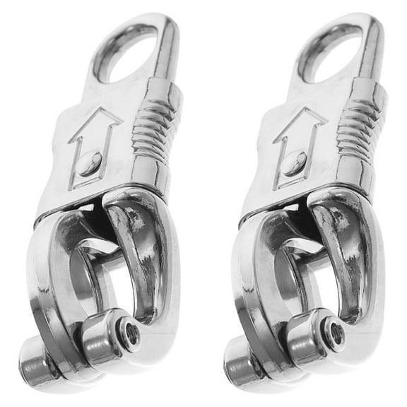 WHAMVOX 2pcs Quick Releasing Snap Hooks Rope Clips Snap Buckles Outdoor Rope Hooks