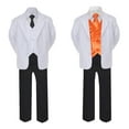 thumbnail image 2 of 7pc Boy Formal Necktie Black White Suit Set Satin Necktie & Vest Baby Sm-20 Teen, 2 of 3