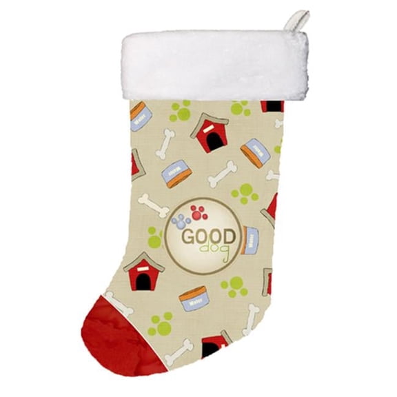 Carolines Treasures  Good Dog Christmas Stocking