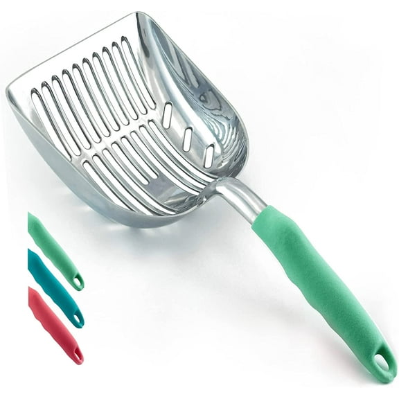 Premium Multicat Cat Litter Scoop | Solid Metal | Litter Box Tray Pan Sifter