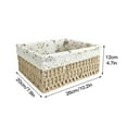 thumbnail image 2 of Storage Basket Handmade Desktop Waterproof Pastoral Woven Toys Paper Rope+cotton Linen+iron Cosmetic Towel Container, 2 of 5