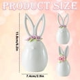thumbnail image 3 of Uanit Cute Bunny Shaped Easter Ornament Ceramic Handicraft - Handmade Bunny and Egg Figurines for Home Decorative Display, Spring Festival Table Centerpiece and Shelf Decor, 3 of 7