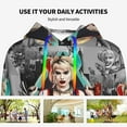 thumbnail image 5 of Harley Quinn Sweatshirt For Womens Fashion Hoodies Pullover Athletic Daily Hoody Hooded Clothing Gift Medium, 5 of 7
