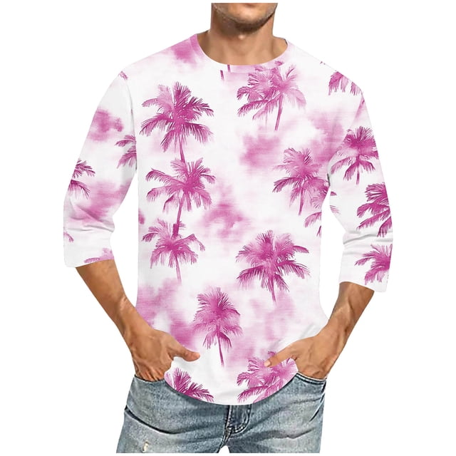 Tops para hombre, blusas y camisas de cuello redondo y manga corta para hombre, blusas casuales de moda con cuello redondo y manga corta, blusas para hombre, blusas de poliéster para hombre