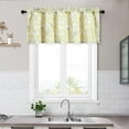 thumbnail image 4 of Light Yellow Valance for Blinds, Floral Printed Velvet Small Window Drape for Living Room, W 52 x L 18 Inches Rod Pocket Window Treatment for Laundry Room, 1 Panel, 4 of 6