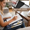 thumbnail image 5 of Haosy Accordion File Organizer Zipper Binder 500 Sheet 6-Tab Expanding File Folder Multi-Pocket 1.2 Inch 3 Ring Blue Cloud White Flower, 5 of 7
