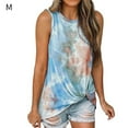 thumbnail image 1 of Camiseta sin mangas Mujer Cuello redondo Top Printed Twisted Vest, Sky Blue, M Jumpingount AP001690-17, 1 of 5