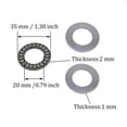 thumbnail image 5 of Topboutique 2 Sets AXK2035 Thrust Needle Roller Bearings with Washers 20mm Bore 35mm OD 2mm Width (2 x Bearings + 4 x Washers), 5 of 6