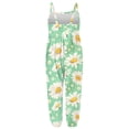 thumbnail image 5 of YTCAMLO Toddler Girls Sleeveless Jumpsuits Summer Fashion Printed Spaghetti Straps Overalls with Pockets Soft One Piece Kids Clothes, Green 2-3 Years, 5 of 6