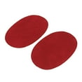 thumbnail image 3 of EHJRE 1 Pair Suede Oval Sew on Elbow Knee Decorative Sewing Craft Red, 3 of 7