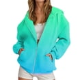 thumbnail image 3 of CAIXIA Tie Dye Womens Zip Up Hoodies Plus Size Cozy Loose Fit Long Sleeve Shirt Hooded Sweatshirt Drawstring Hiking Jacket Women with Pocket Loose Casual Fall Winter 2026, 3 of 5