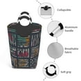 thumbnail image 4 of DouZhe 50L Rectangular Laundry Basket, Abstract Modern Lines Prints Waterproof Foldable Laundry Hamper with Aluminum Handles, 4 of 6