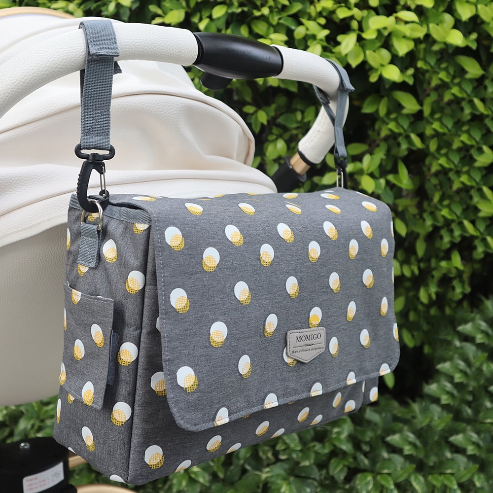MOMIGO Baby Diaper Caddy Bag - Large Capacity Diaper Caddy Tote Bag Baby Stroller Bag Nursery Storage Bin for Diapers, Wipes & Toys Diaper Bag for Outdoor