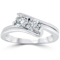 thumbnail image 1 of 3/4CT Two Stone Diamond Forever Us Engagement Ring Set 10K White Gold, 1 of 4
