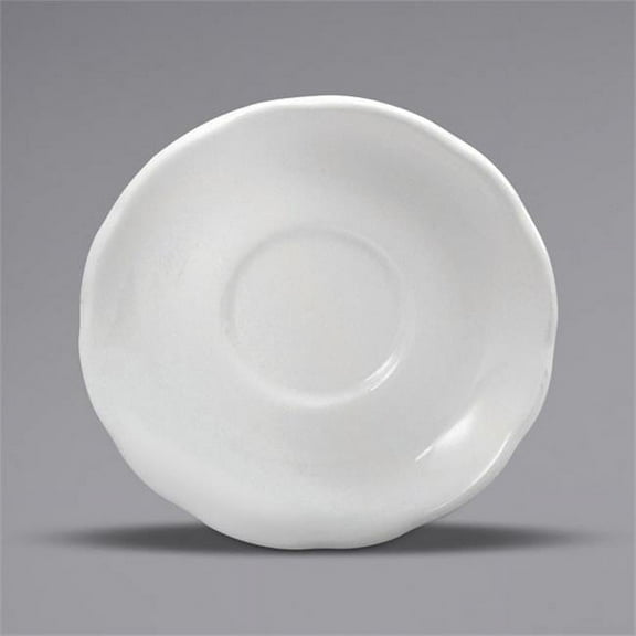 Scalloped Edge China Saucer, White