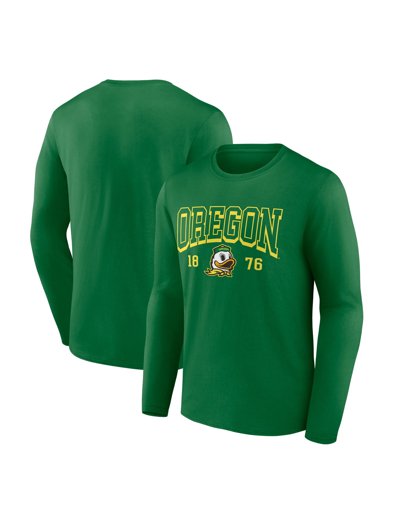 NCAA Oregon Ducks Men's Cotton Green Long Sleeve T-Shirt