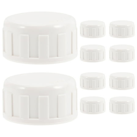 Raindrops  10 Pcs Threaded Plug Plugs for Round Adapter Hose Connector White