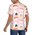 thumbnail image 2 of Fotbe Cute Sushi Baseball Jersey Shirt for Men and Women, Casual Short Sleeves Button Down T-Shirt-3X-Large, 2 of 9