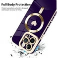 thumbnail image 3 of for iPhone 14 Pro Max Case [Support Magsafe] Love Heart Pattern Magnetic Plating Electroplate Luxury Elegant Case Camera Protector Soft TPU Shockproof Protective Corner Back Cover -Purple, 3 of 6