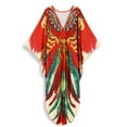 thumbnail image 4 of Edolynsa Caftans for Women Plus Size Swimwear Kaftan Cover up Maxi Beach Dresses Older Women Summer Outfits, 4 of 10