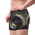 thumbnail image 2 of Kdxio Men's Boxer Briefs with Tribal Style Raccoon Print - Comfortable and Breathable Underwear for Everyday Wear, 2 of 5