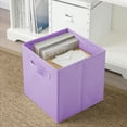 thumbnail image 2 of YOYTOO 2 Pack Foldable Cube Storage Bins, 11" Collapsible Fabric Cube Organizer Baskets Bins, Light Purple, 2 of 7